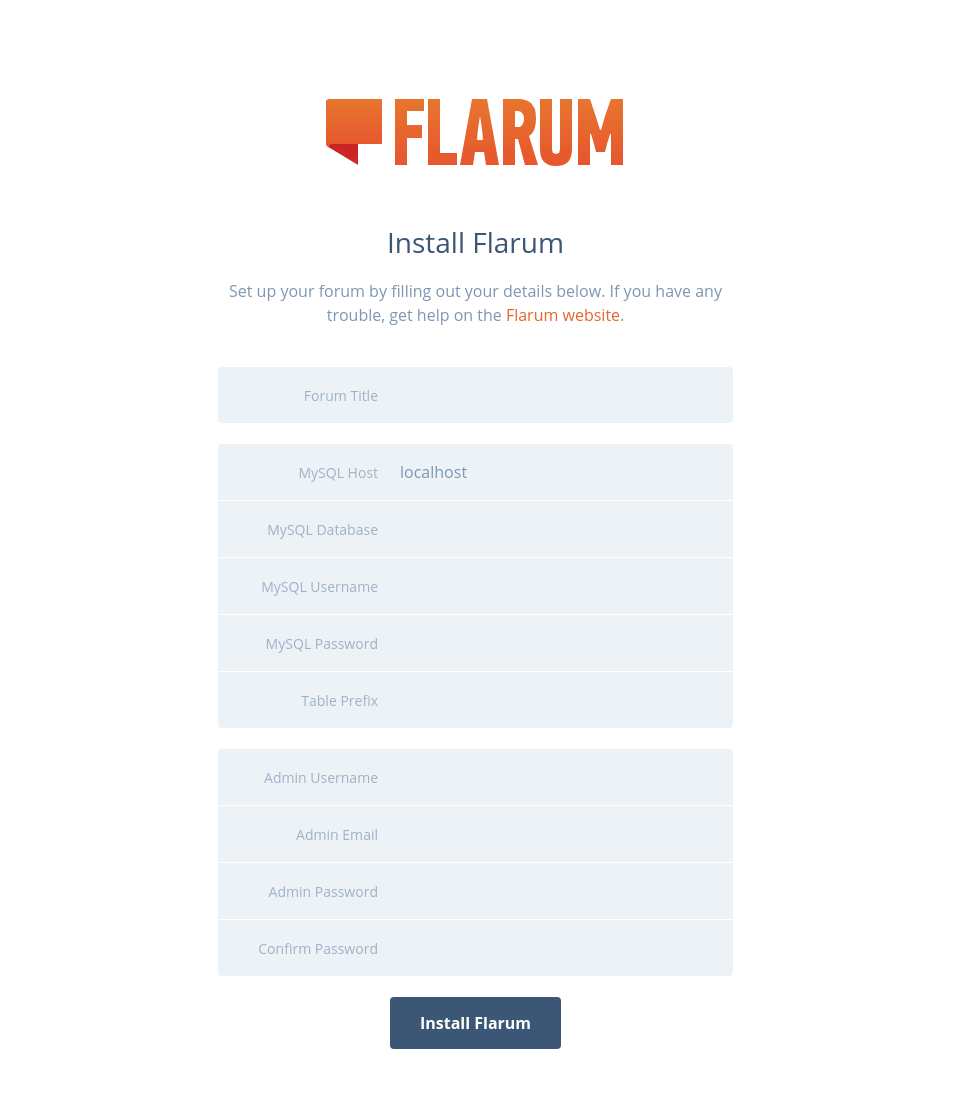 Instalação do flarum