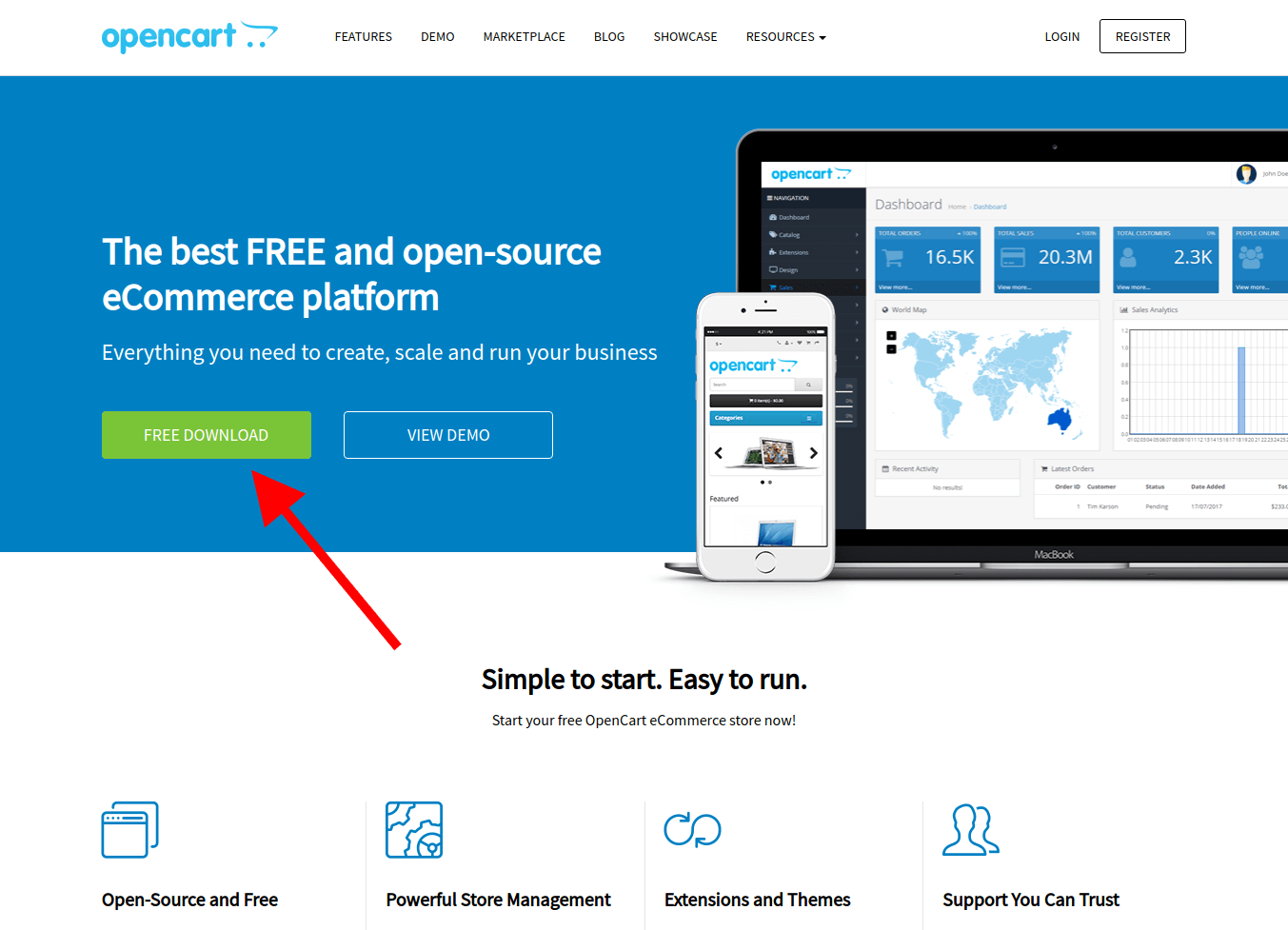 Download opencart