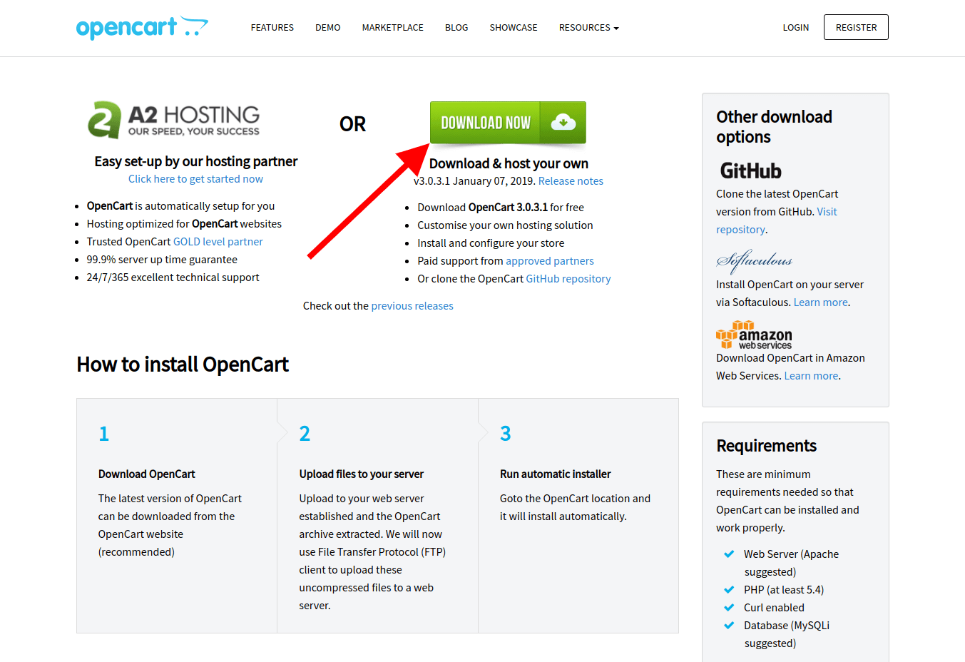 Download opencart